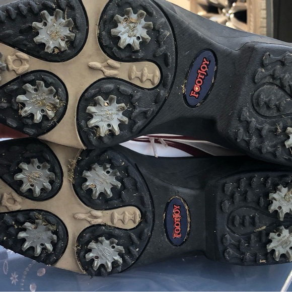 Footjoy Golf Shoes, #97322 Women’s White/Red Leather, Mens US Size 7M - Picture 10 of 10